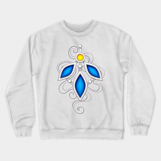 Colorful Aesthetic Pattern with Magical Crystals Crewneck Sweatshirt by lissantee